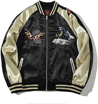 Amazon.co.jp: Moanimo(モアニモ)スカジャン ジャケット 横須賀 怪獣 Amazon.co.jp: Moanimo(モアニモ)スカジャン ジャケット 横須賀 怪獣